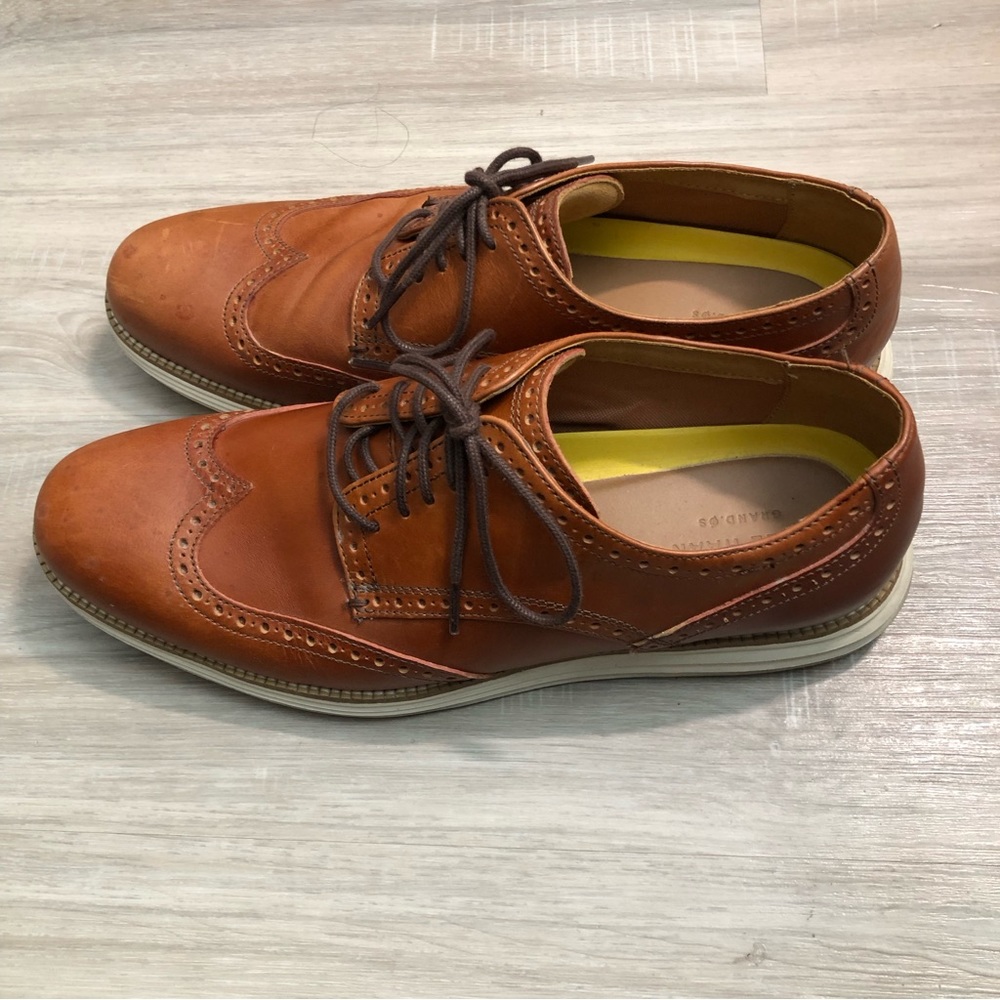 cole haan grand os mens shoes sneakers leather 12 M brown lace up